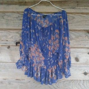 Moda international slouchy,  long sleeve blouse